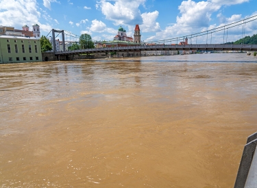 Klimawandel, welcher Klimawandel? Die Donau in Passau, 5. Juni